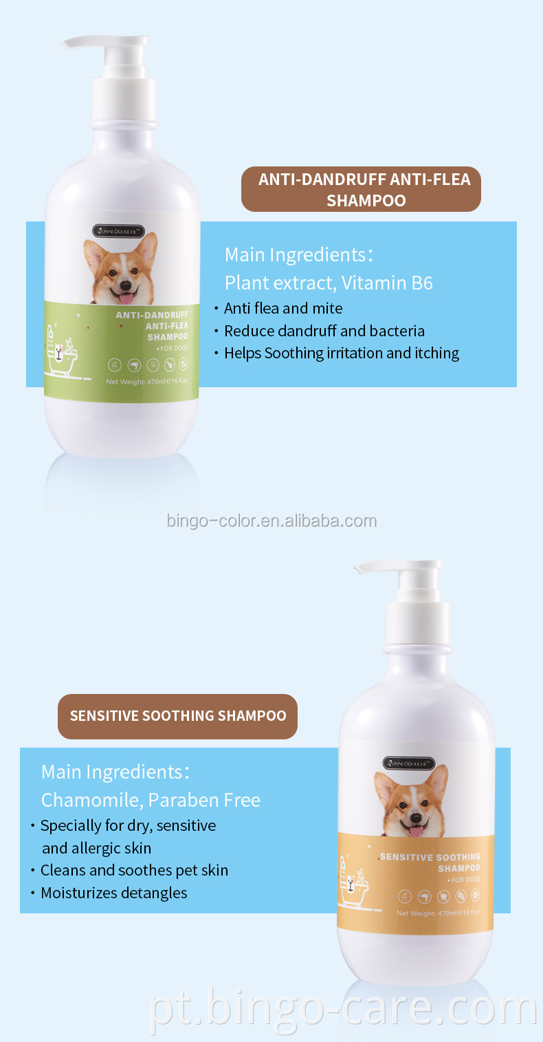 Preço de atacado Pet Care Fluffy Shampoo Para cães Natural Formula Private Label
